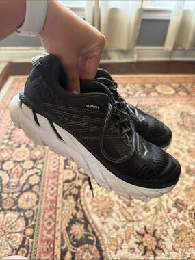 Hoka Clifton 6 Women's Running Shoes - Black/White